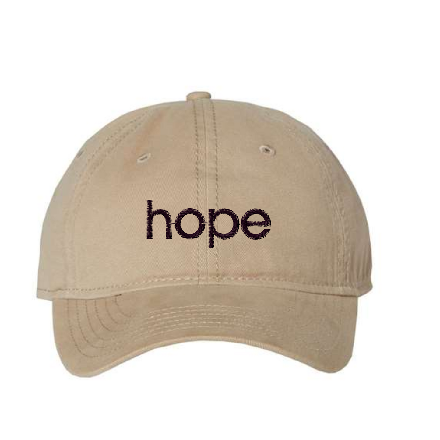 Hope - Embroidered Dad Cap -  Pigment-Dyed Cap - dad cap - custom hat, custom cap, ladies cap, unisex