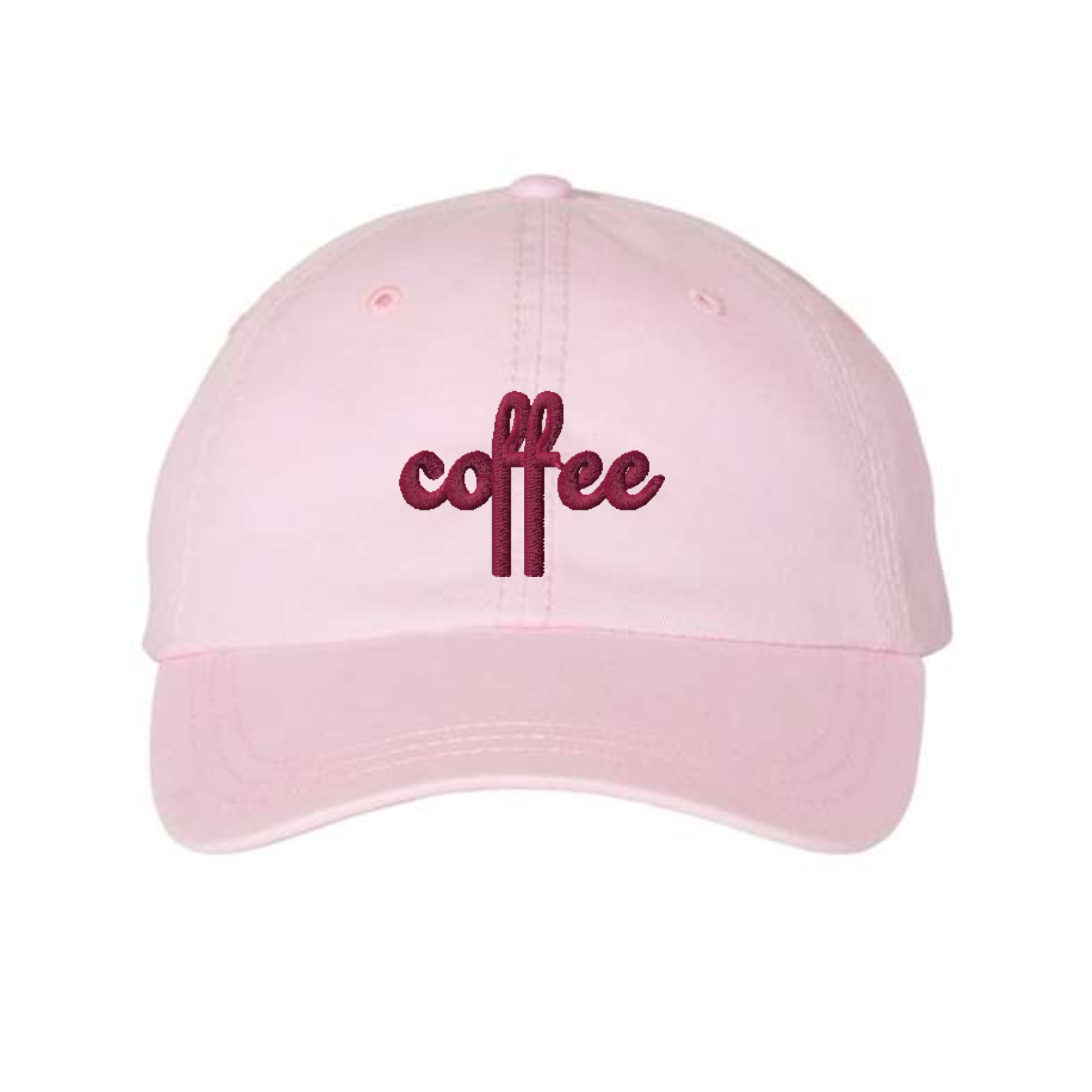 coffee - Embroidered Dad Cap -  Pigment-Dyed Cap - dad cap - custom hat, custom cap, ladies cap, unisex cap