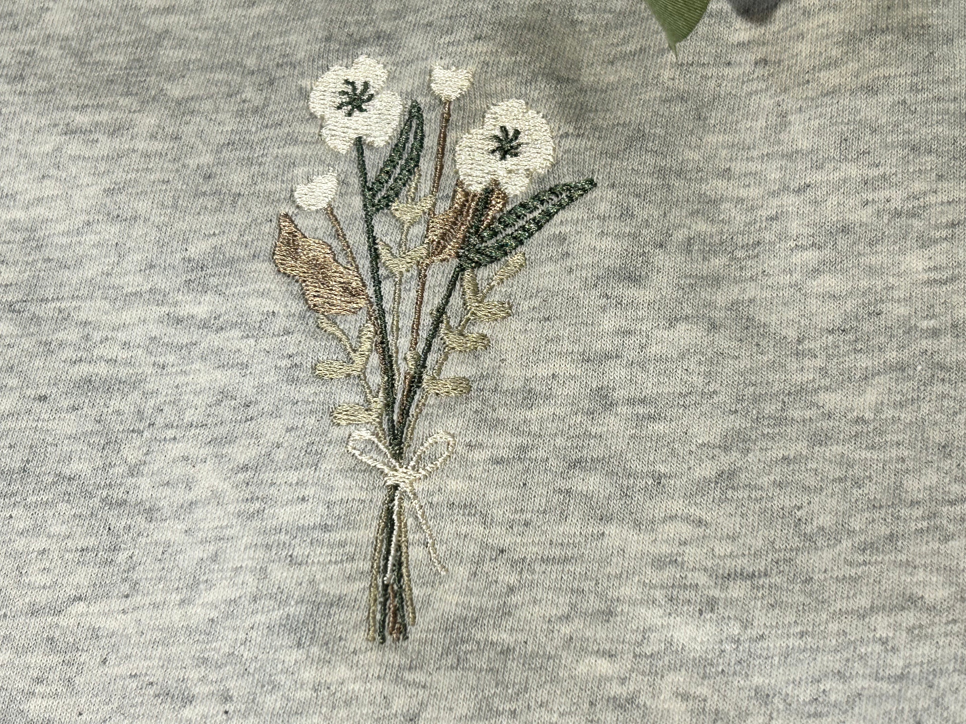 Earth Colours - Flower embroidered t-shirts