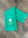 Personalized Terry Golf Towel - embroidered golf towel -  tri-folded golf towel - Father's Day  -Christmas Gift - Mother's day