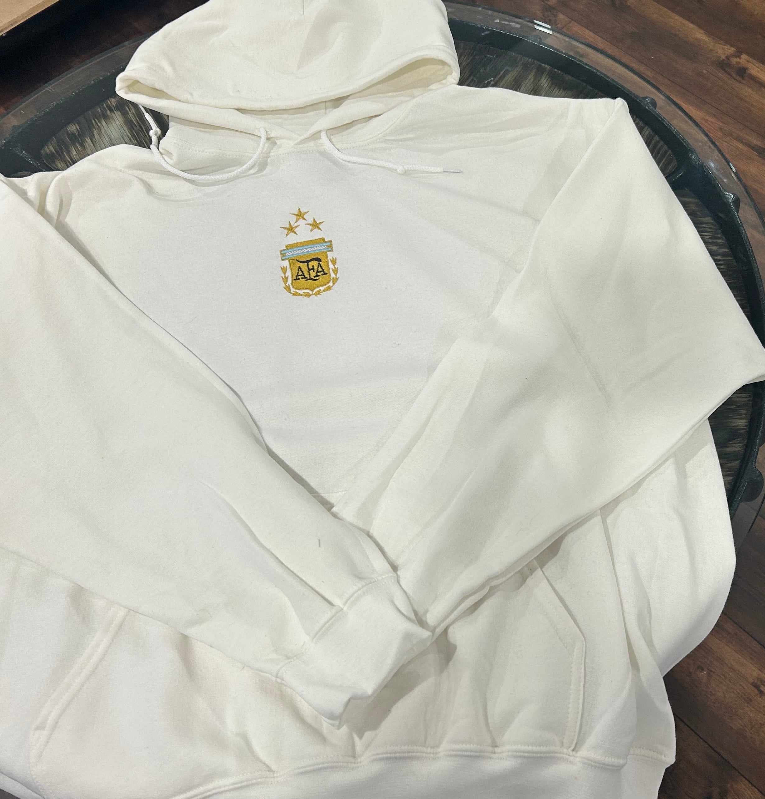 Argentina Soccer hoodie - AFA - 3 Stars Embroidered logo + ARGENTINA