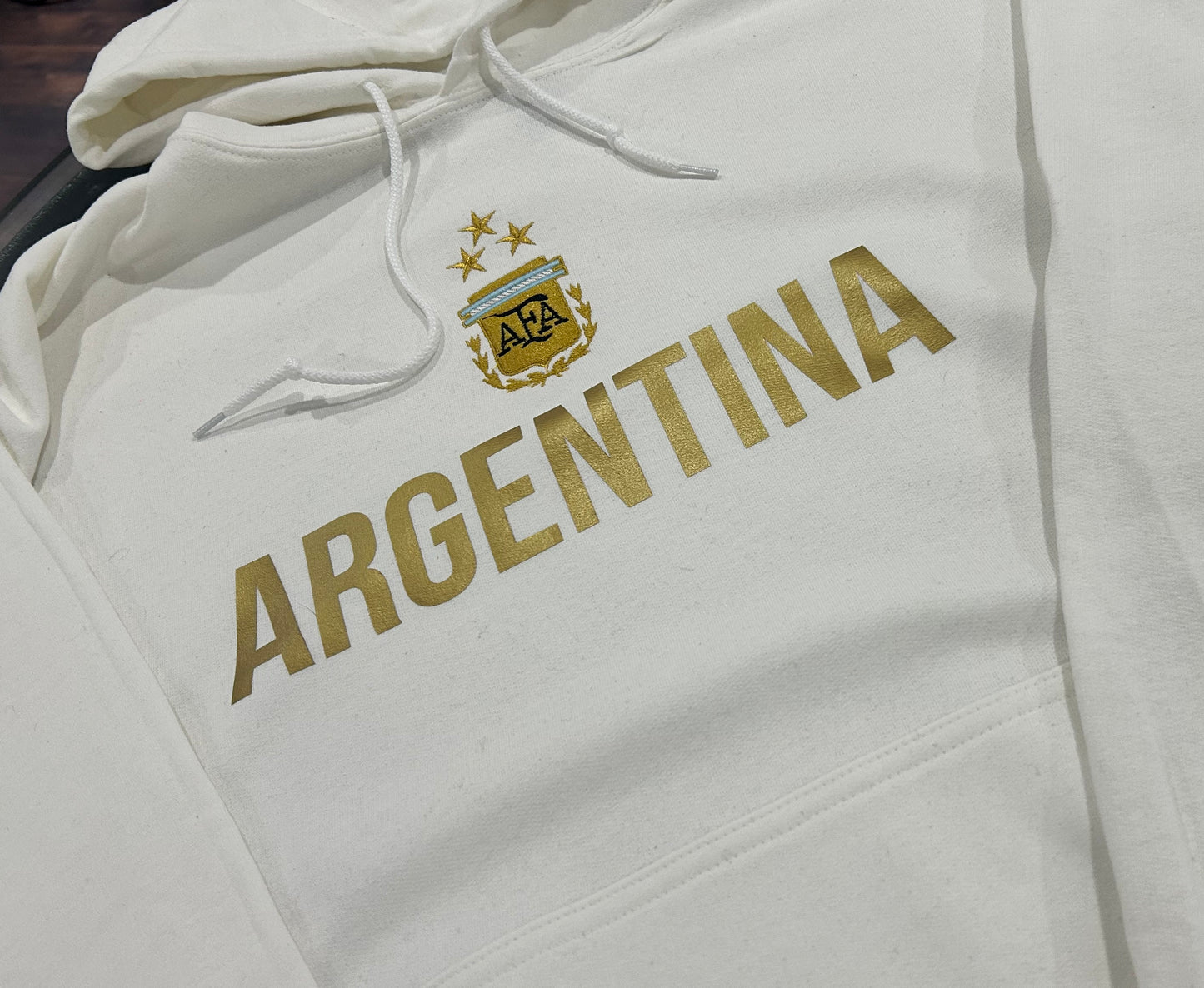 Argentina Soccer hoodie - AFA - 3 Stars Embroidered logo + ARGENTINA