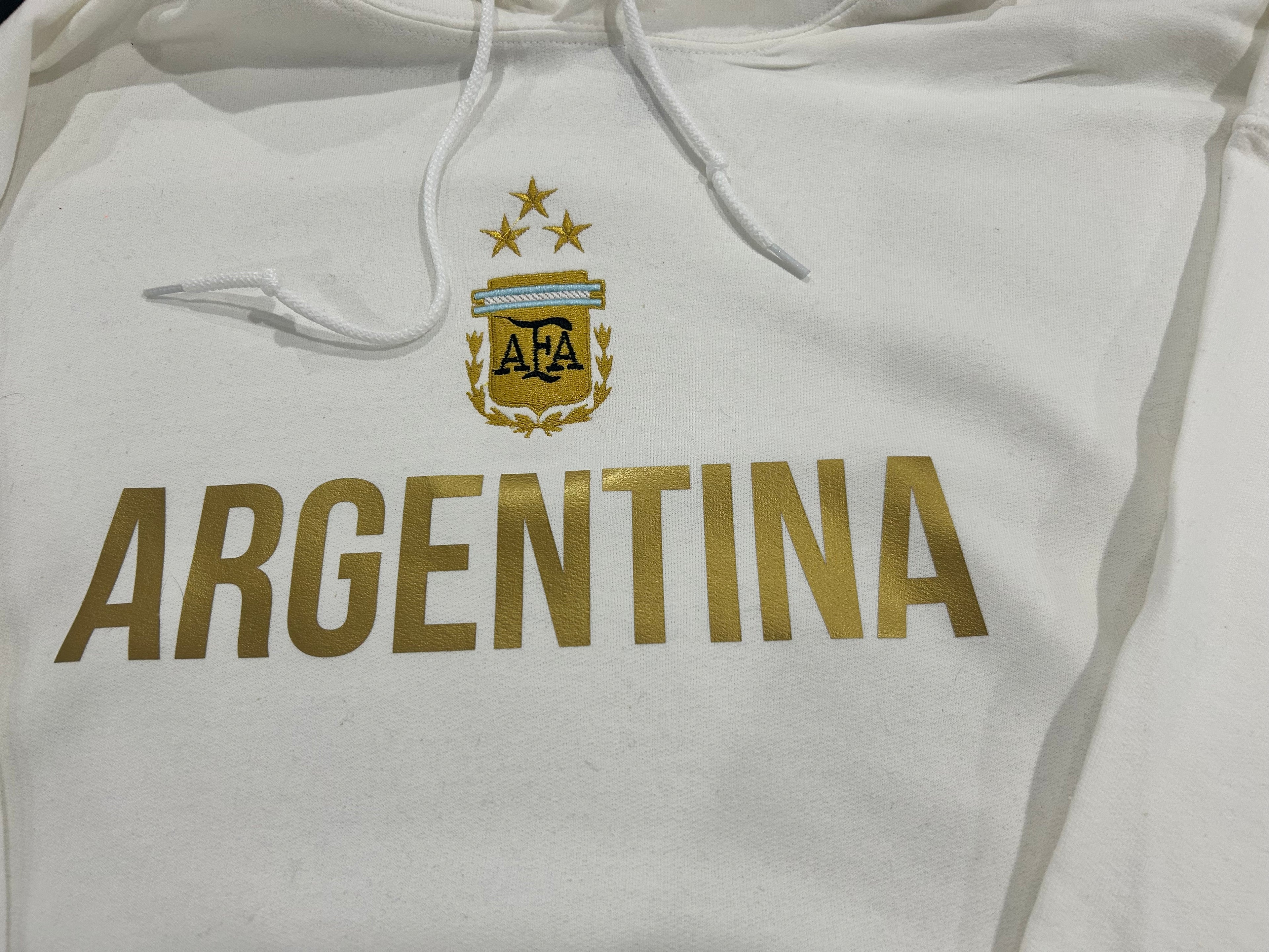 Argentina Soccer hoodie - AFA - 3 Stars Embroidered logo + ARGENTINA