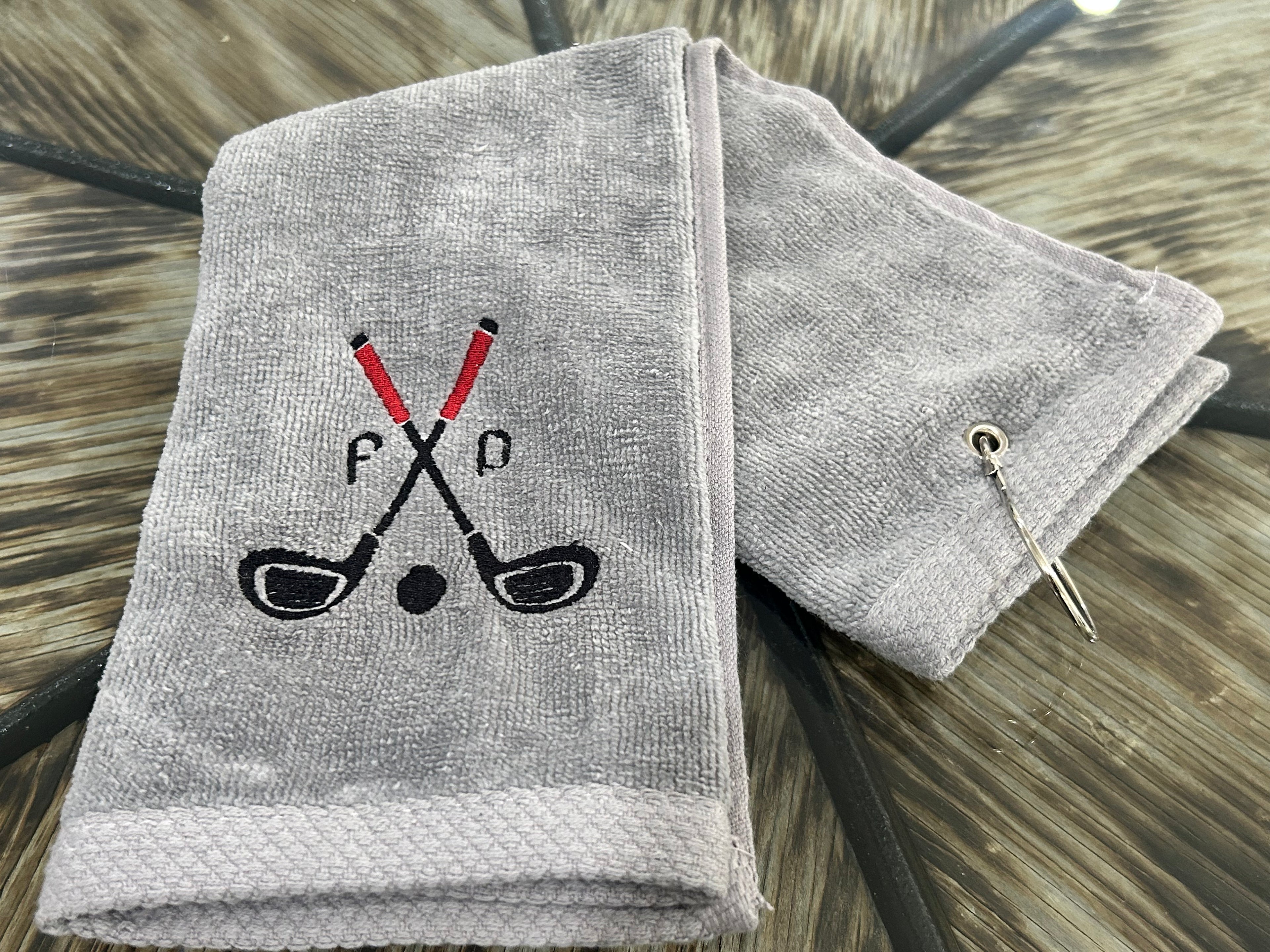 Personalized Terry Golf Towel - embroidered golf towel -  tri-folded golf towel - Father's Day  -Christmas Gift - Mother's day (initials)