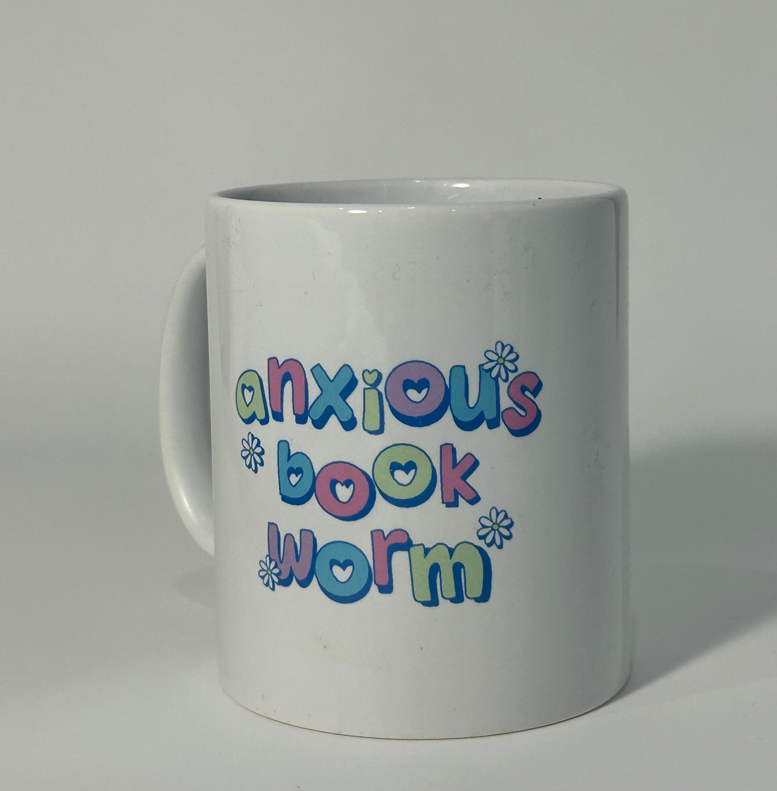 Anxious Book Worm Mug- Custom Ceramic Mug