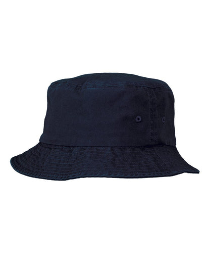 Bucket hat with embroidered flowers