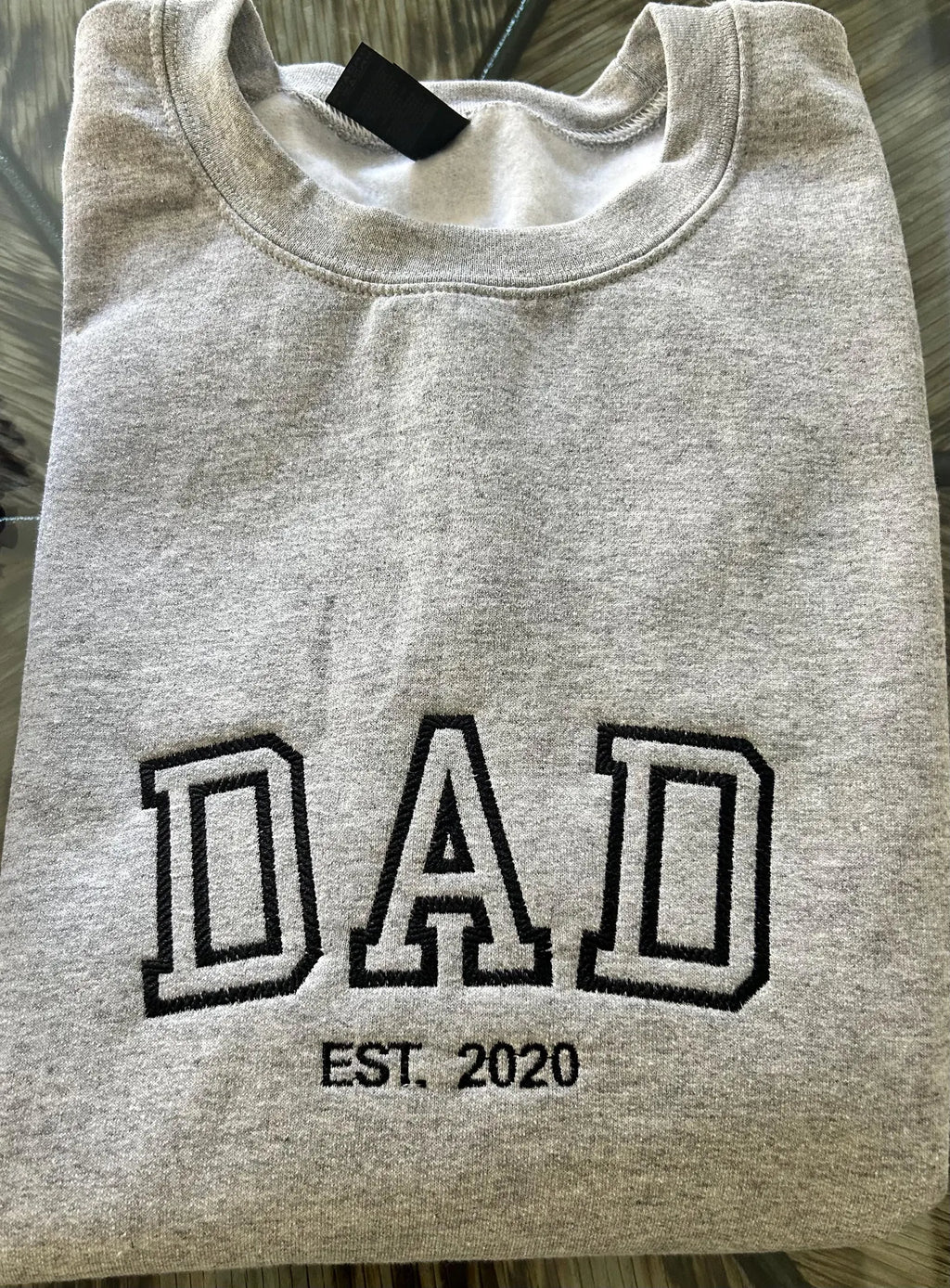 Custom embroidered crewneck sweatshirt - personalized sweatshirt  - embroidered DAD  sweatshirt