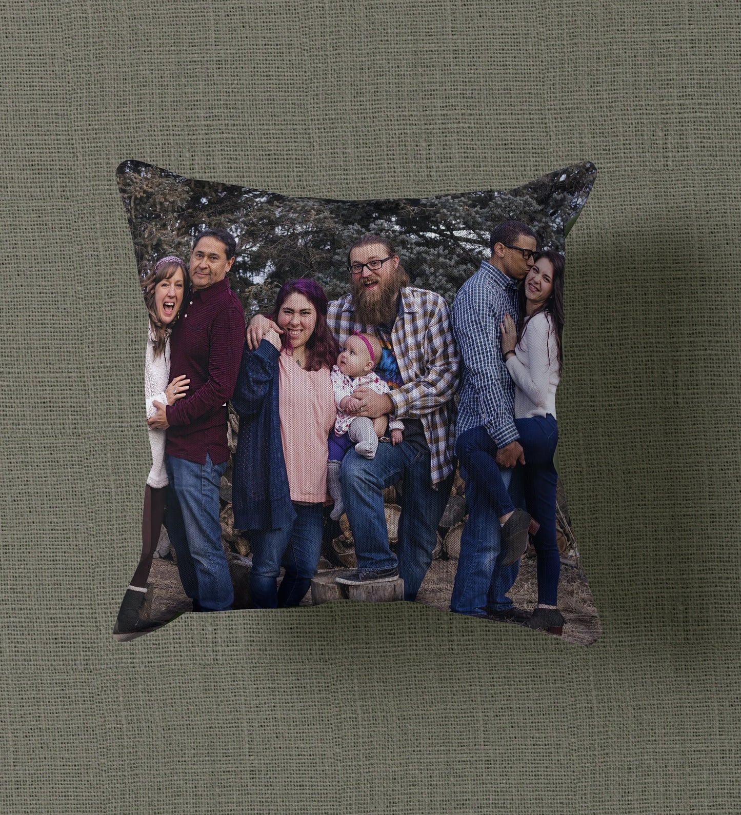 Personalized Photo pillowcase - family photo pillow - wedding photo pillow - anniversary gift