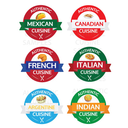 Authentic Cuisine Aprons - italian cuisine apron - mexican cuisine apron - Canadian cuisine apron, french cuisine apron - Custom apron