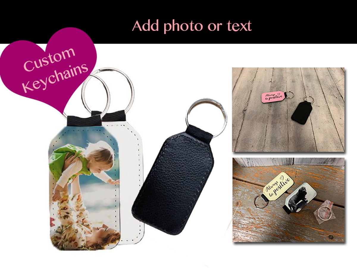 Custom keychain - Photo keychain  Personalized keychain. Add photo/text ,leather keychain , Logo keychain #Valentine's gift #Valentine's day
