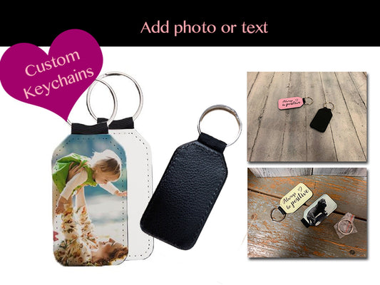 Custom keychain - Photo keychain  Personalized keychain. Add photo/text ,leather keychain , Logo keychain #Valentine's gift #Valentine's day