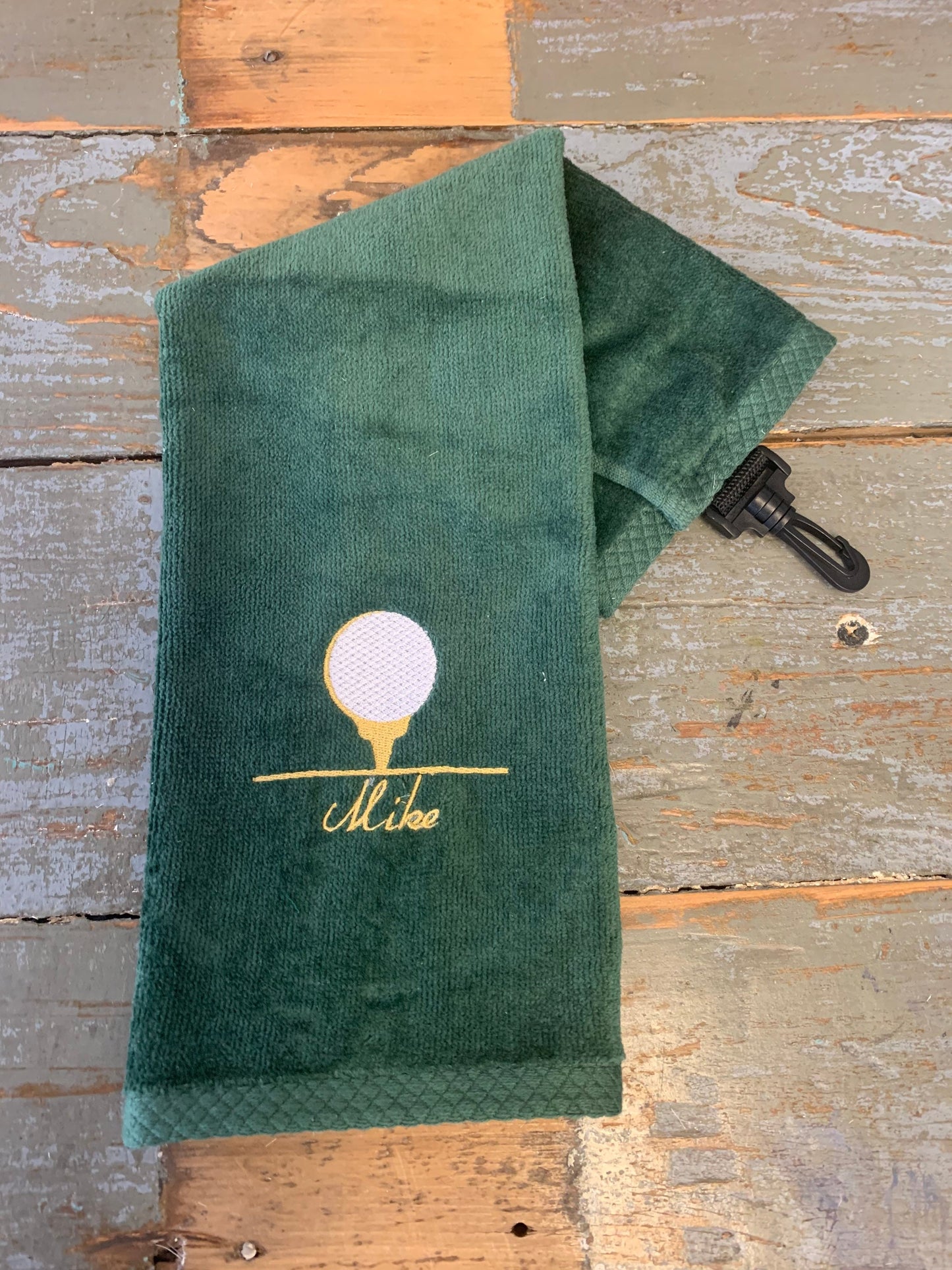 Personalized - Plush Velour Terry 100% Cotton Golf Towel - embroidered golf towel -  tri-folded golf towel - Christmas gifts