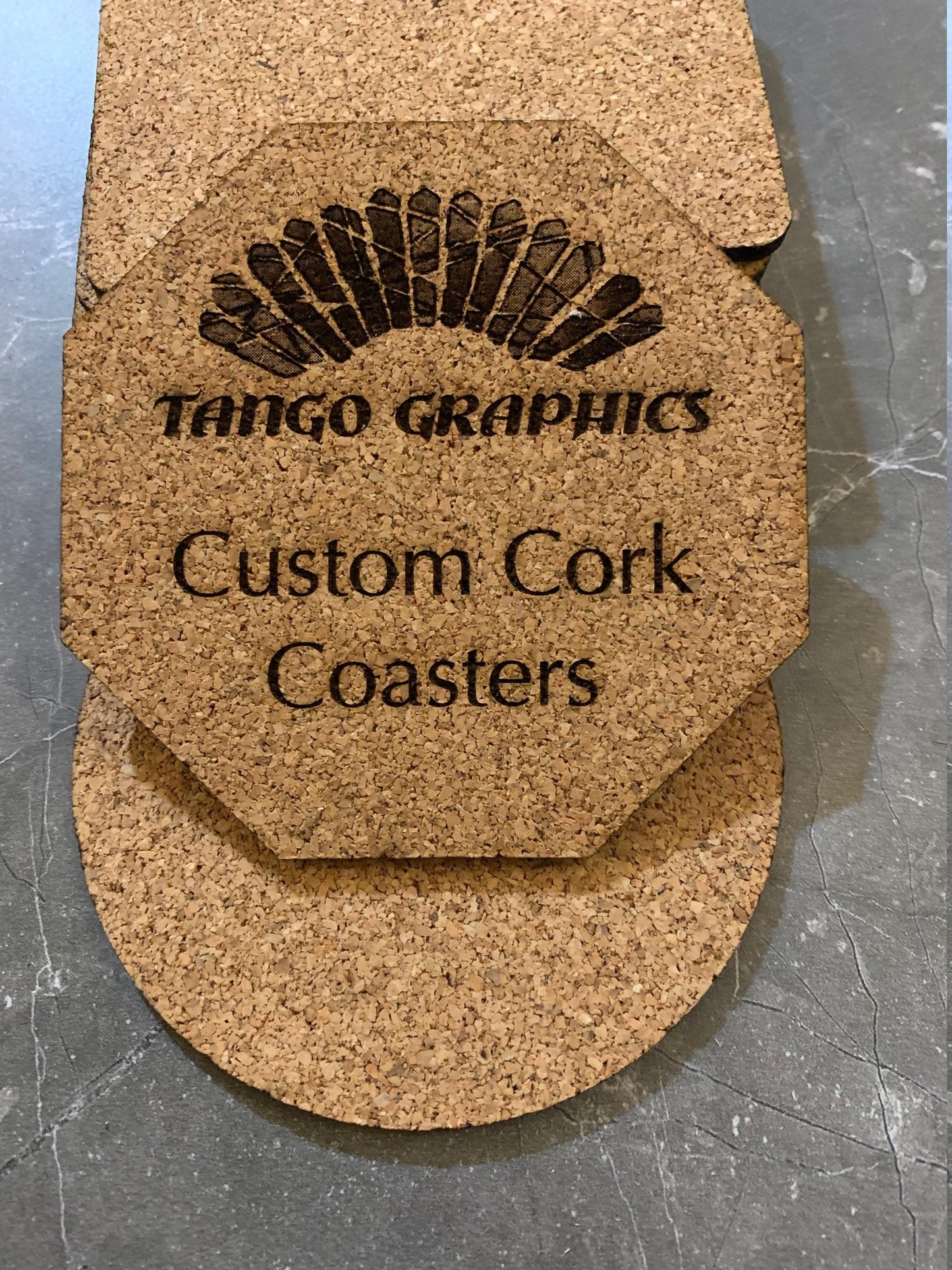 Custom Cork coasters - 4in coasters - Wedding Coasters - Logo Coasters - Party Coasters