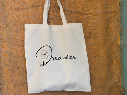 Dreamer Tote bag, Personalized shopping bag