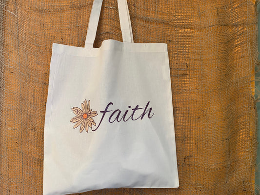 Faith Tote bag, Personalized shopping bag - custom bag - gift bag