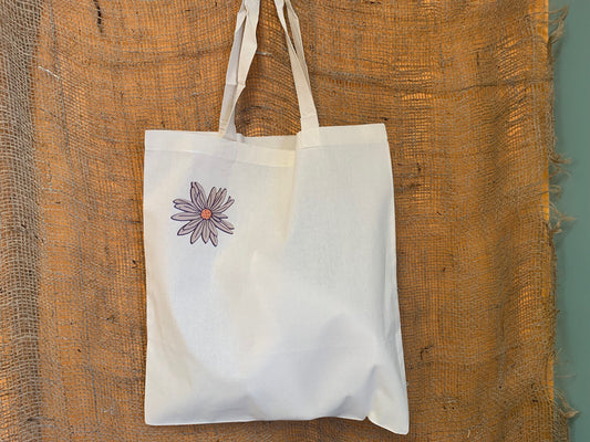 Flower Tote bag, Personalized shopping bag