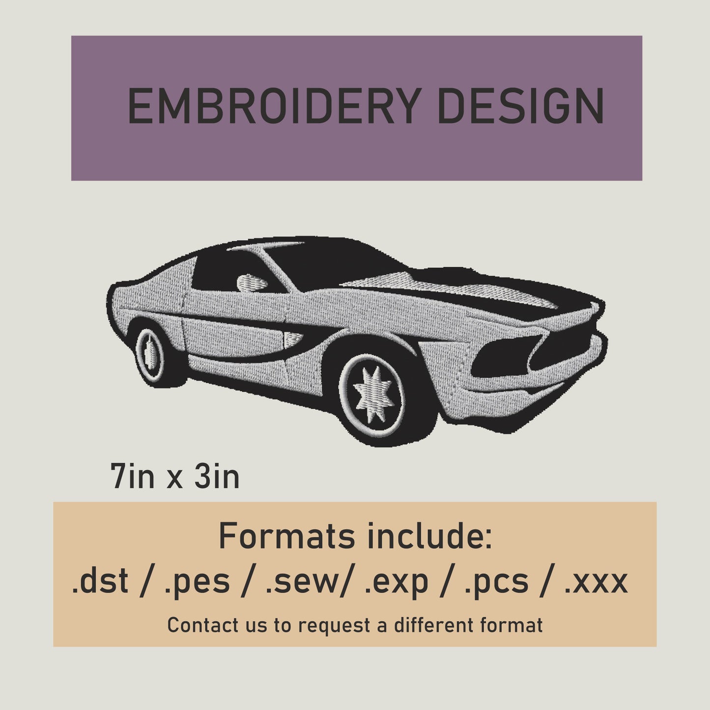 Car Embroidery Design. Machine Embroidery Design. .Car Pattern. Instant Download