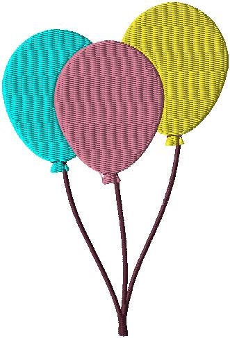 Balloons Embroidery Design. Machine Embroidery Design. Balloons Pattern. Instant Download