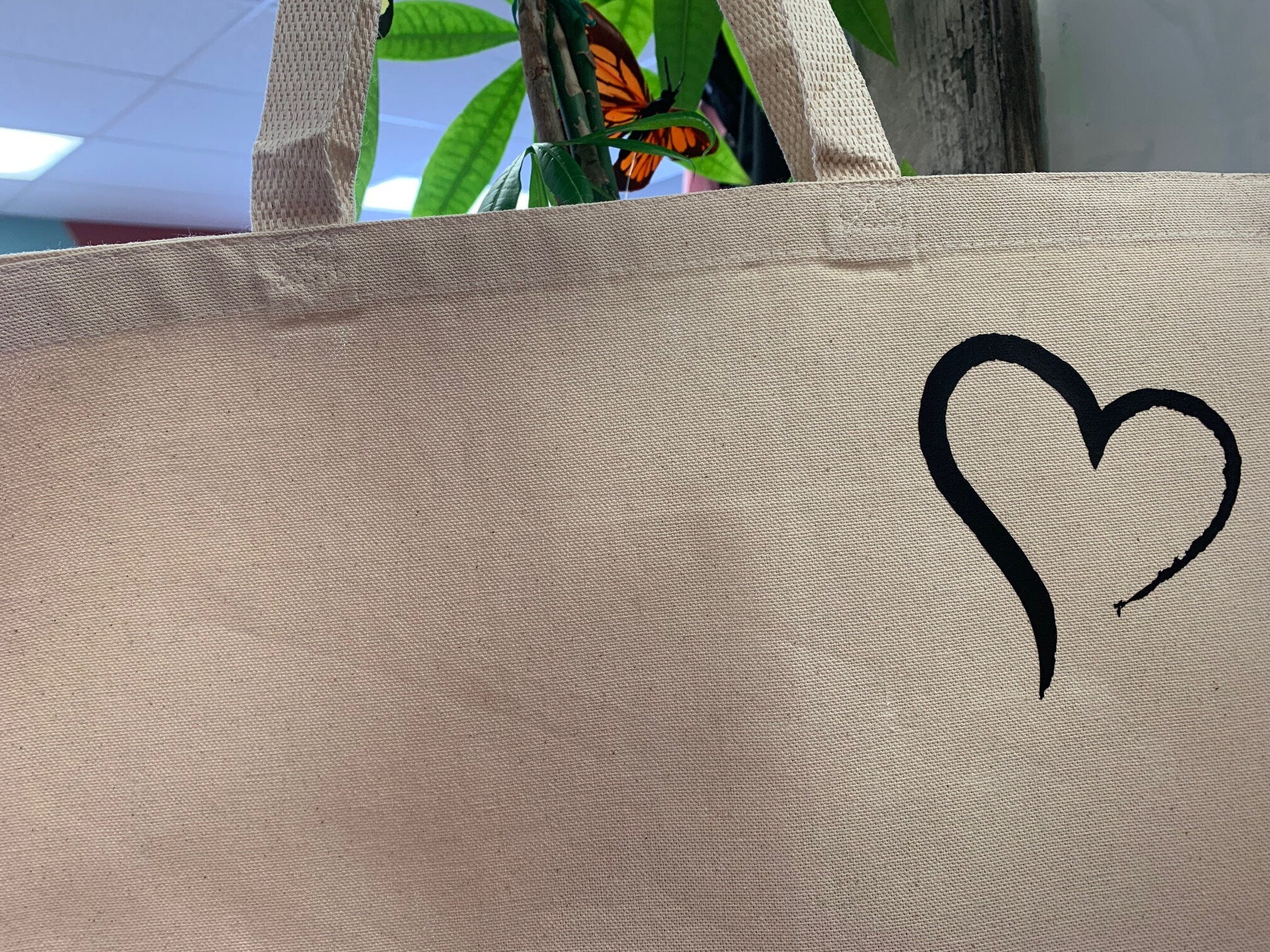 Custom Canvas Tote Bag | Large Tote Bag | custom name / logo tote bag