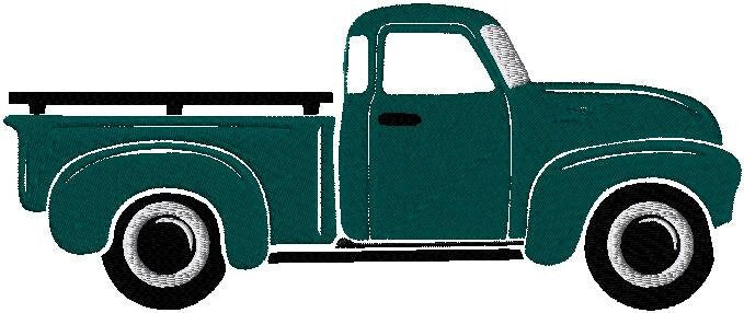 old pickup truck embroidery Design. Machine Embroidery Design. old pickup truck Pattern. Instant Download
