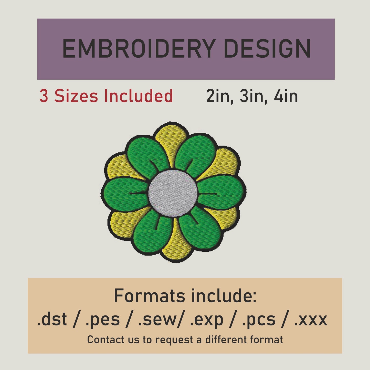 Flower embroidery Design. Machine Embroidery Design. floral  Pattern. Instant Download