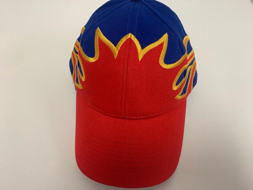 Brushed Heavy Cotton with Flame Design - add name - custom cap - custom hat - baseball hat