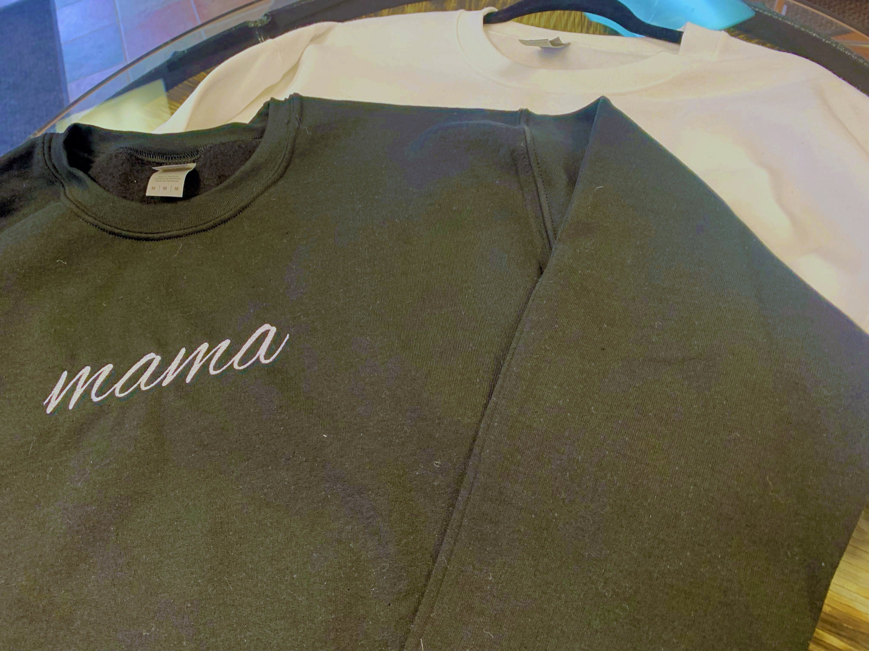 Embroidered Crewneck sweatshirt - Custom sweatshirt - Crewneck sweatshirt - text only sweatshirt
