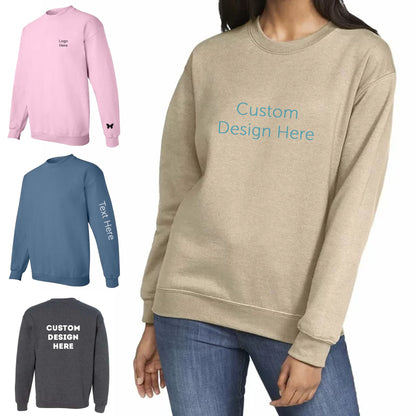 Custom printed crewneck sweatshirt