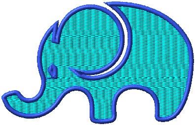 cute elephant embroidery Design. Machine Embroidery Design. cute elephant Pattern. Instant Download