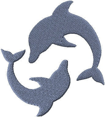 2 dolphins embroidery Design. Machine Embroidery Design.dolphins Pattern. Instant Download