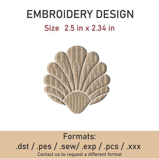 seashell embroidery Design. Machine Embroidery Design.seashell Pattern. Instant Download