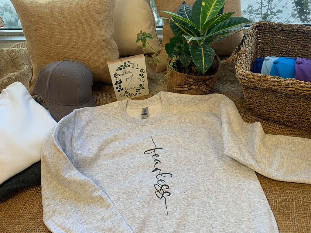 Crew neck sweatshirt - Fearless sweatshirt - Crewneck sweatshirt - Fearless sweater