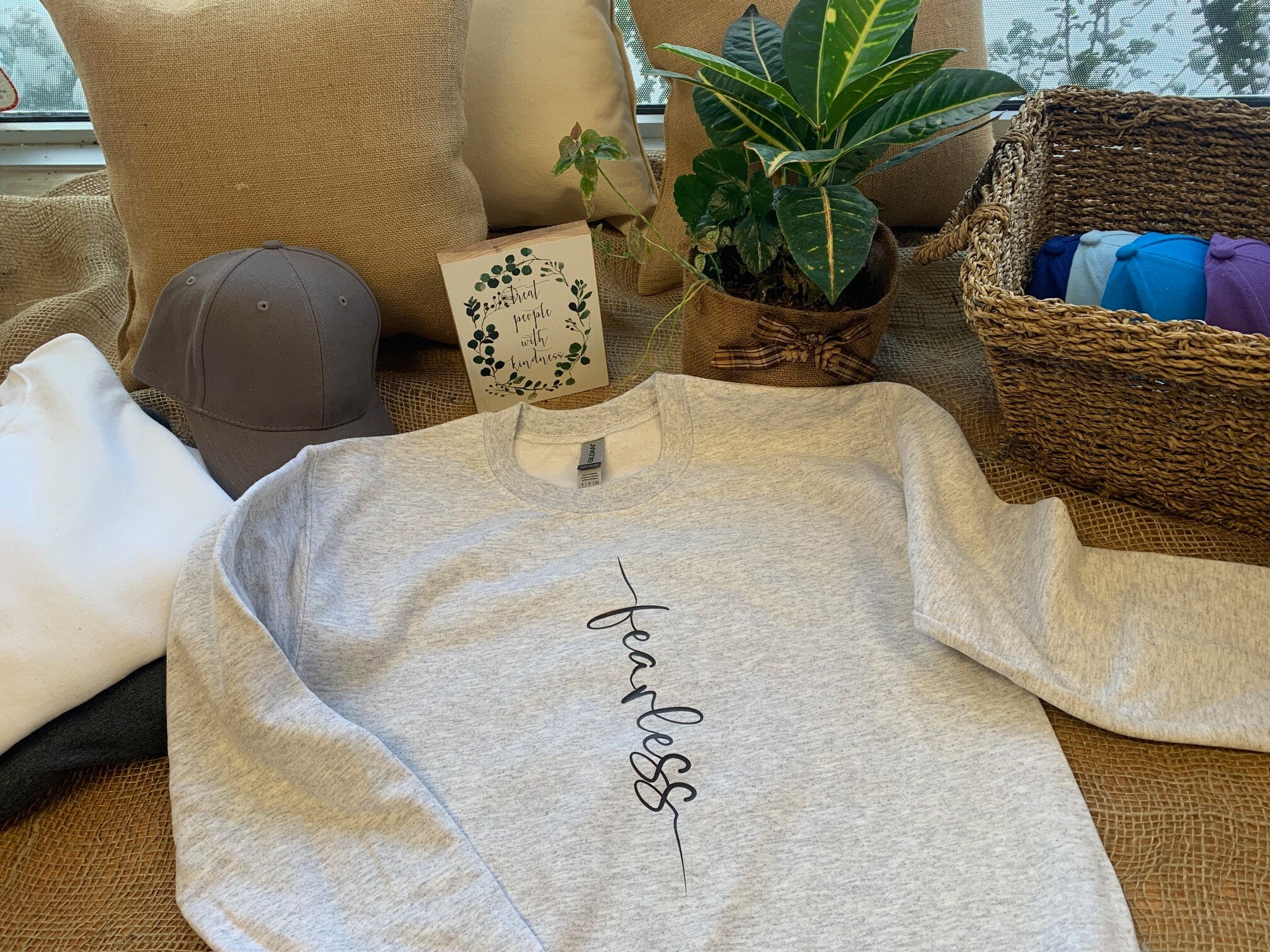Crew neck sweatshirt - Fearless sweatshirt - Crewneck sweatshirt - Fearless sweater