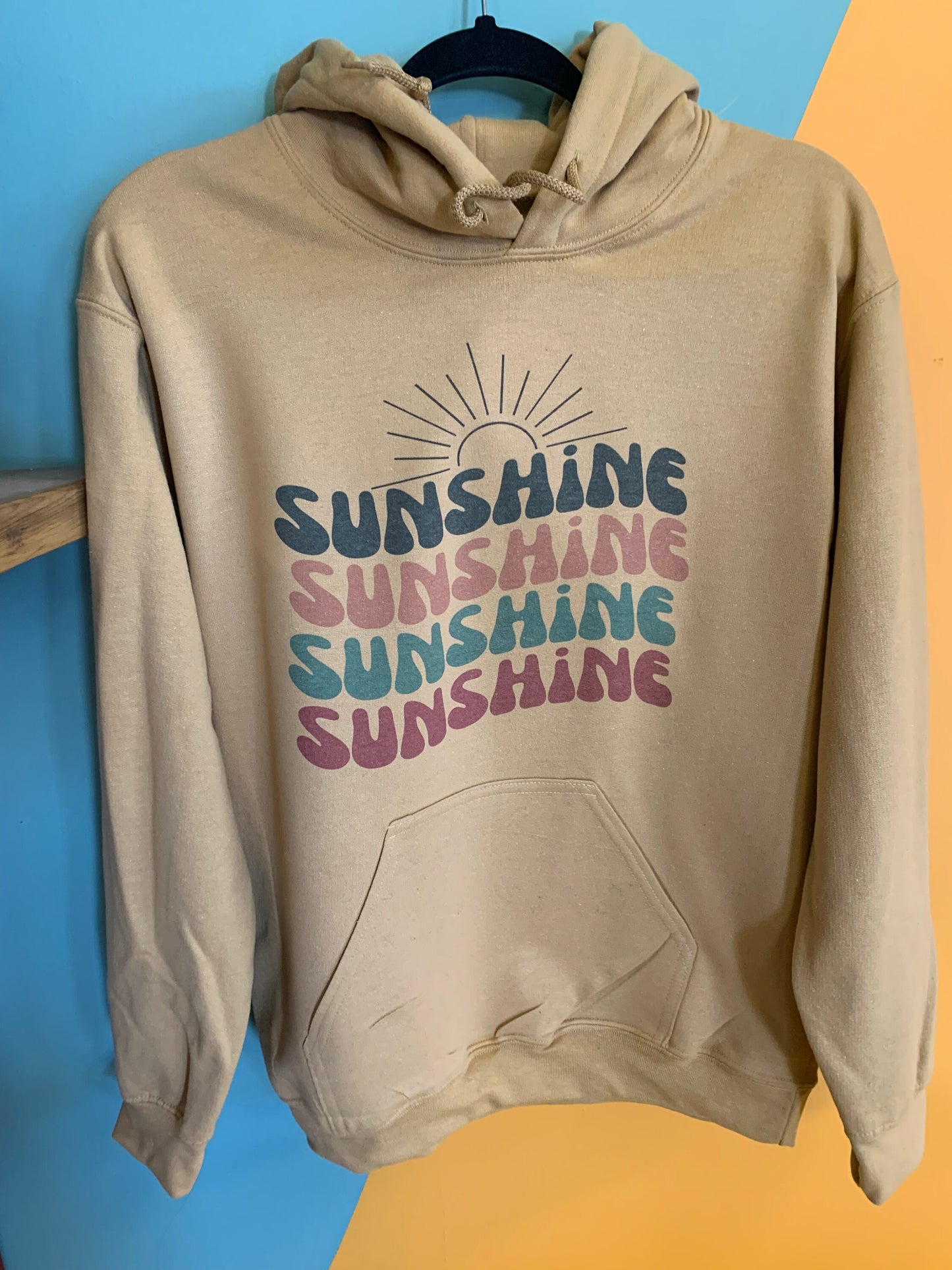 Sunshine Hoodie - Retro Hoodie - retro printed hoodie - sun - sunshine sweatshirt