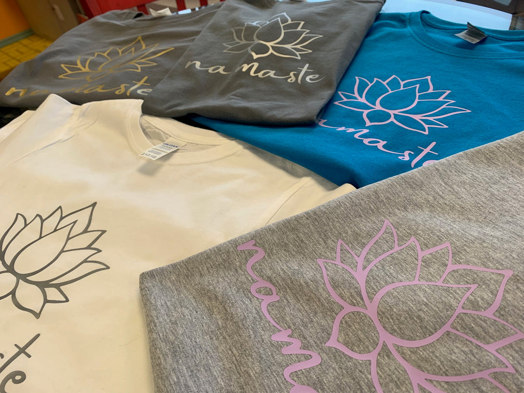 Namaste T-shirt - Yoga T-shirt - Ladies T-shirt - Mother's Day T-shirt - Custom printed t-shirt