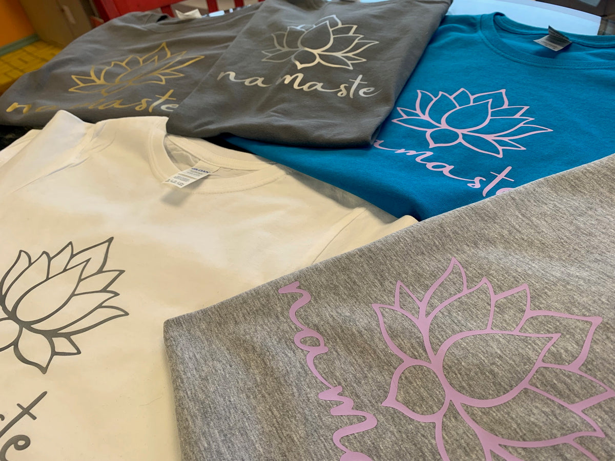 Namaste T-shirt - Yoga T-shirt - Ladies T-shirt - Mother's Day T-shirt - Custom printed t-shirt