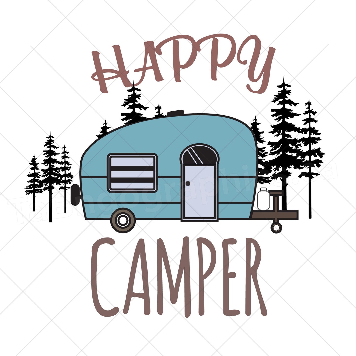 Happy Camper - Digital file - digital download  - pdf, svg, jpg, png