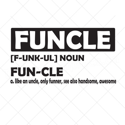 Funcle definition design - Digital file - digital download  - pdf, svg, jpg, png