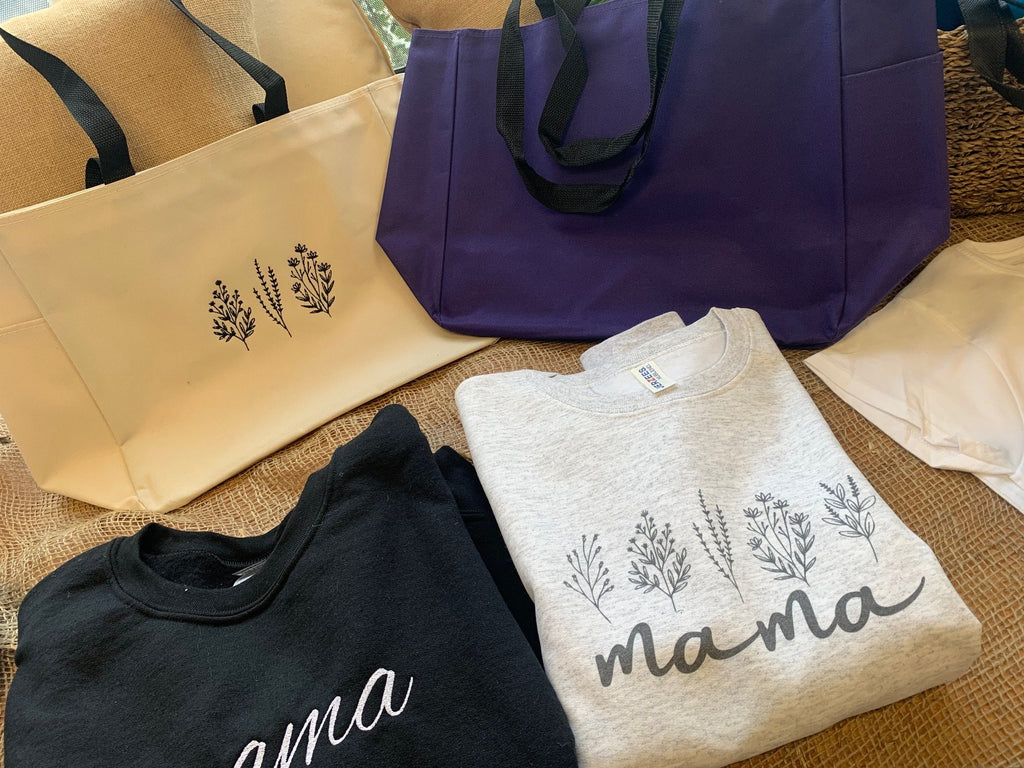 Crew neck sweatshirt  + Tote Bag - Mothers day gift set - Mothers Day bag, ---