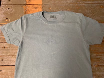 Minimalist SUN t-shirt embroidery - COMFORT COLORS - Unisex tshirts, Pigment dye tshirt, Sunshine embroidery