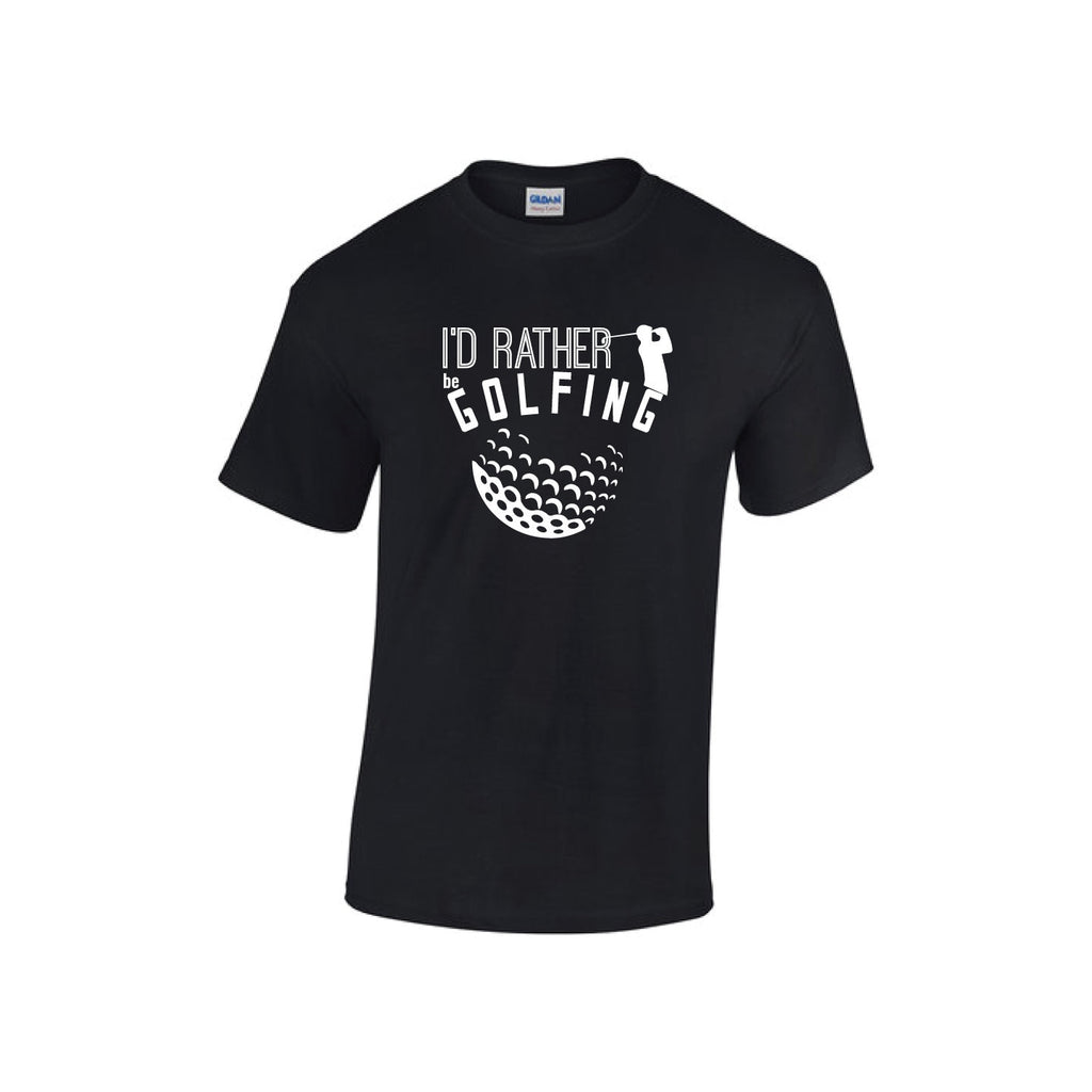 I'd rather be golfing- unisex tshirt - custom tshirt - Golfer Tshirt - Golf Heart tshirt