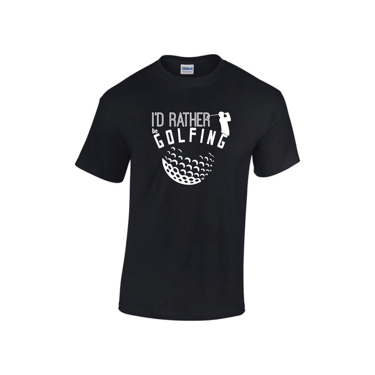 I'd rather be golfing- unisex tshirt - custom tshirt - Golfer Tshirt - Golf Heart tshirt