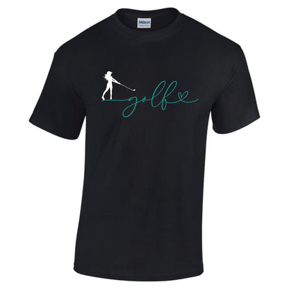 I love Golf - unisex tshirt - custom tshirt - Golfer Tshirt - Golf Heart tshirt