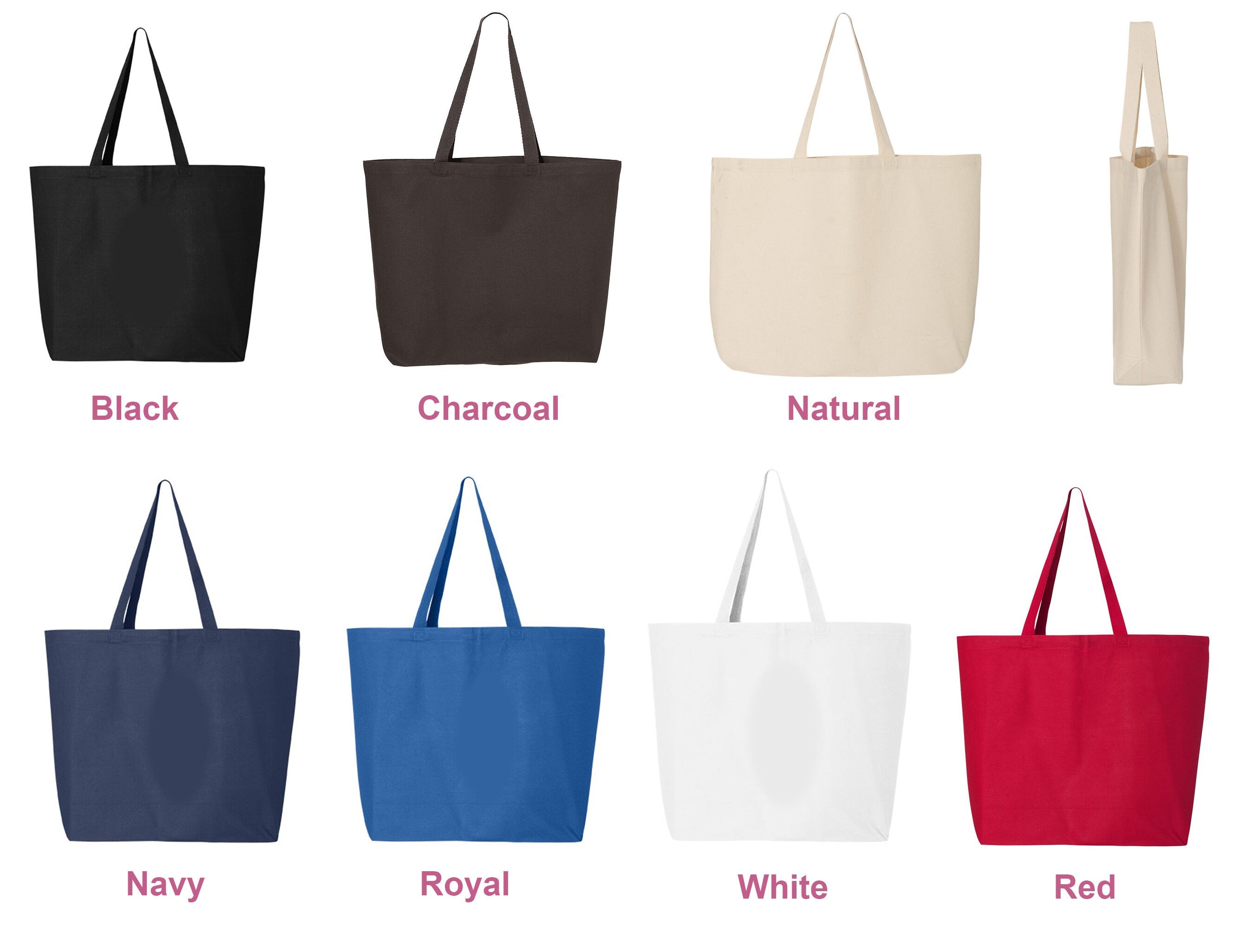 Embroidered tote bag with flowers. - add text or name to the design