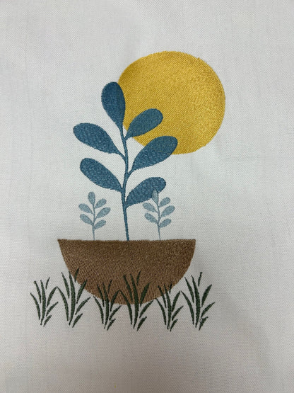 Embroidered Tote bag - Large tote bag with boho design. personalized bag - add text or name to the design