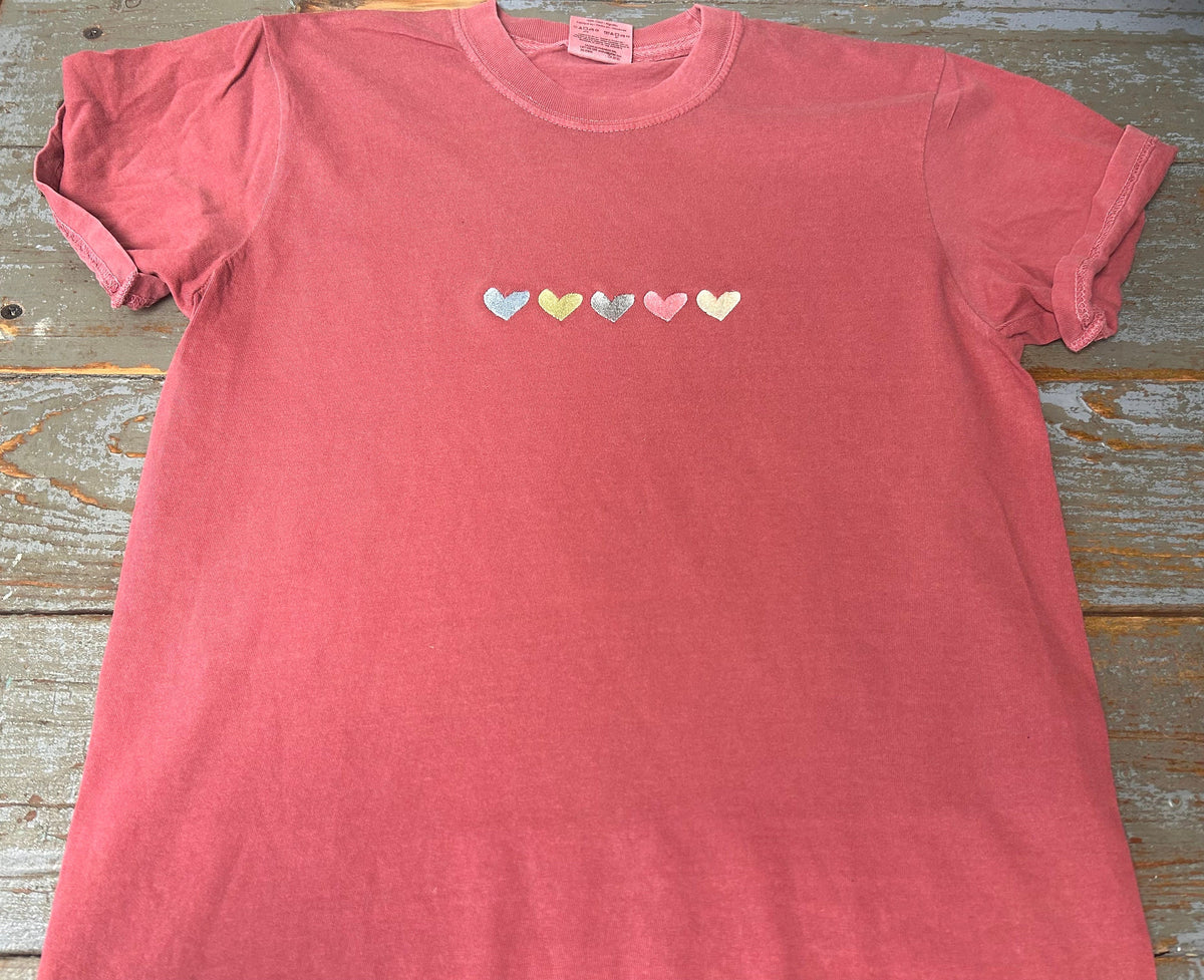 Candy Hearts embroidered t-shirt