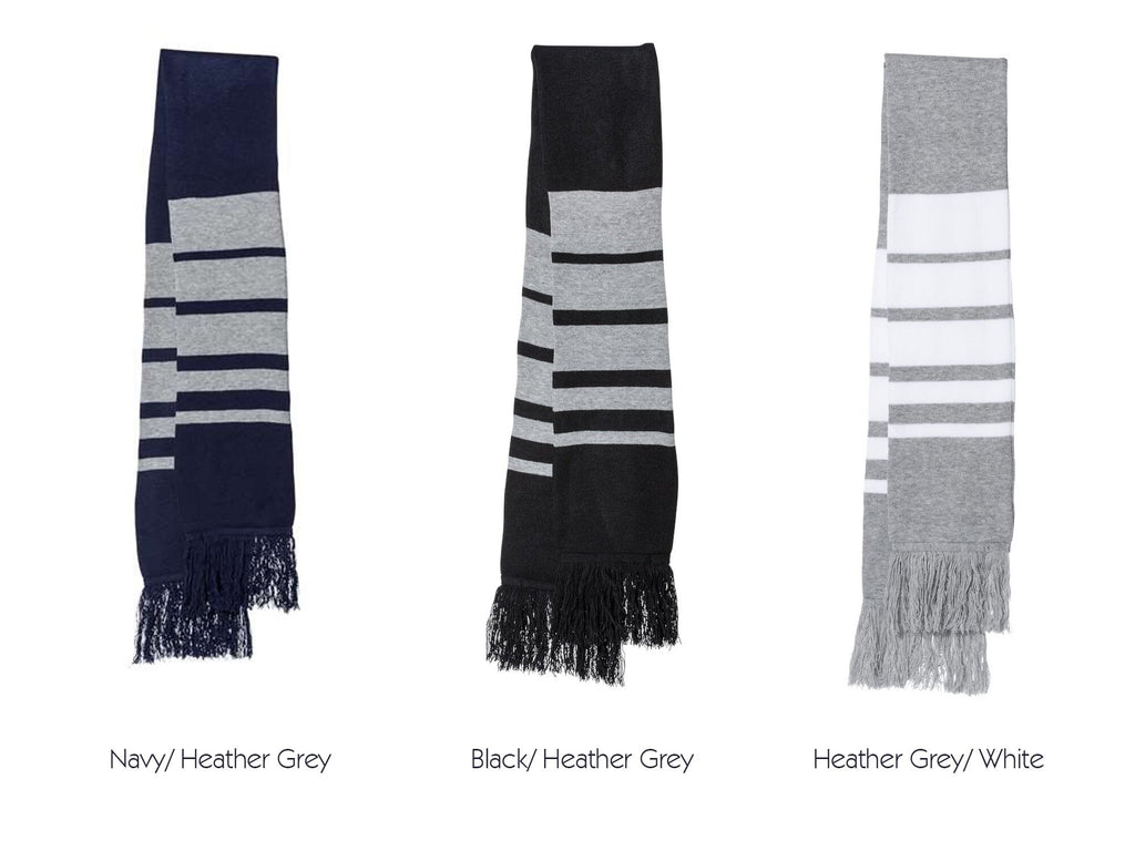 Custom embroidered Soccer scarf. Scarves - 3 colours available - personalized scarves