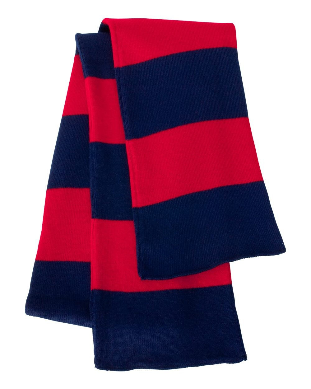 Custom embroidered Sports scarf. Scarves - 10 colours available - personalized scarves - Rugby-Striped Knit Scarf
