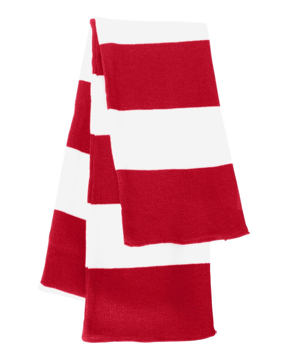 Custom embroidered Sports scarf. Scarves - 10 colours available - personalized scarves - Rugby-Striped Knit Scarf