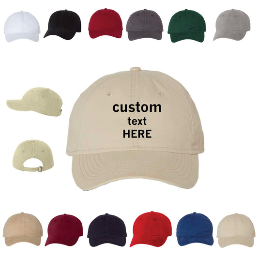 Dad cap - unstructured cap - text only cap - custom text cap - baseball hat - baseball cap